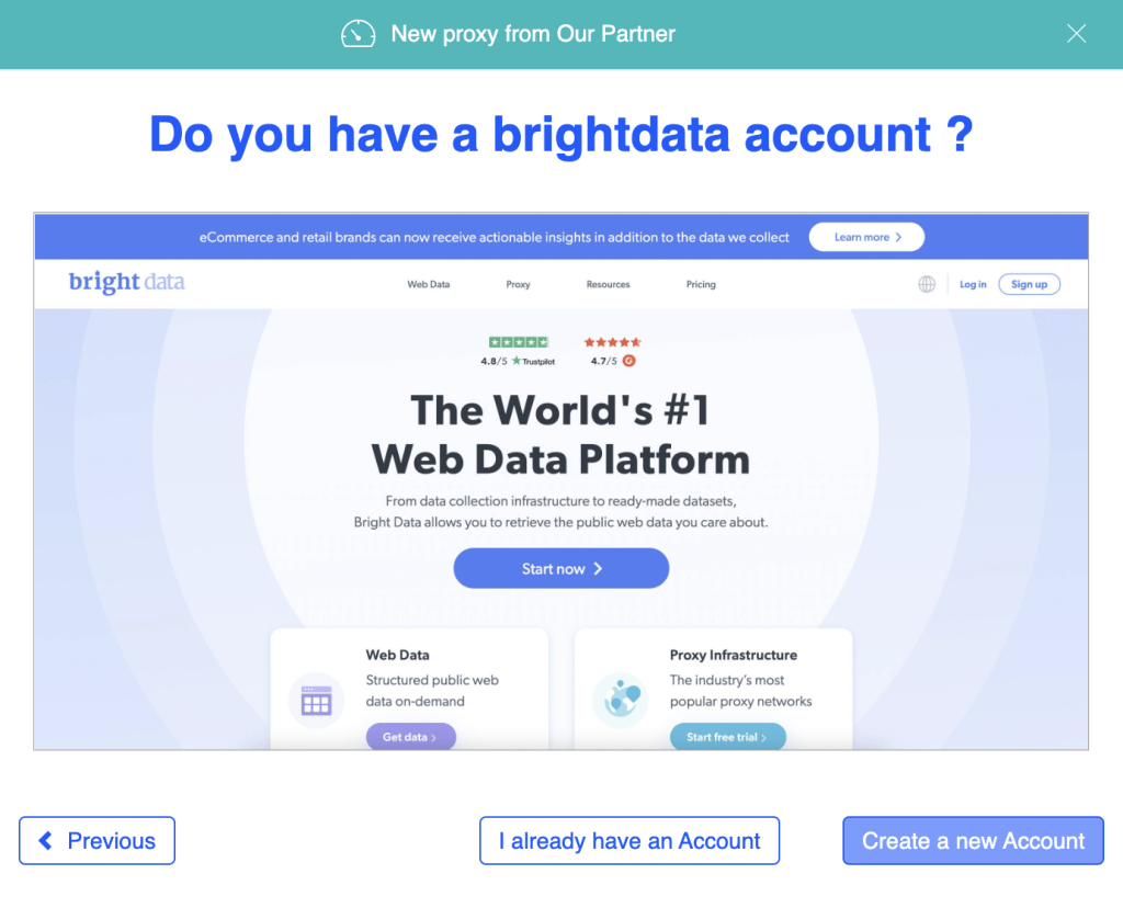 Bright Data account presentation